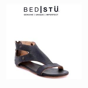 BED STU Soto Leather Cutout Back-Zip Sandals